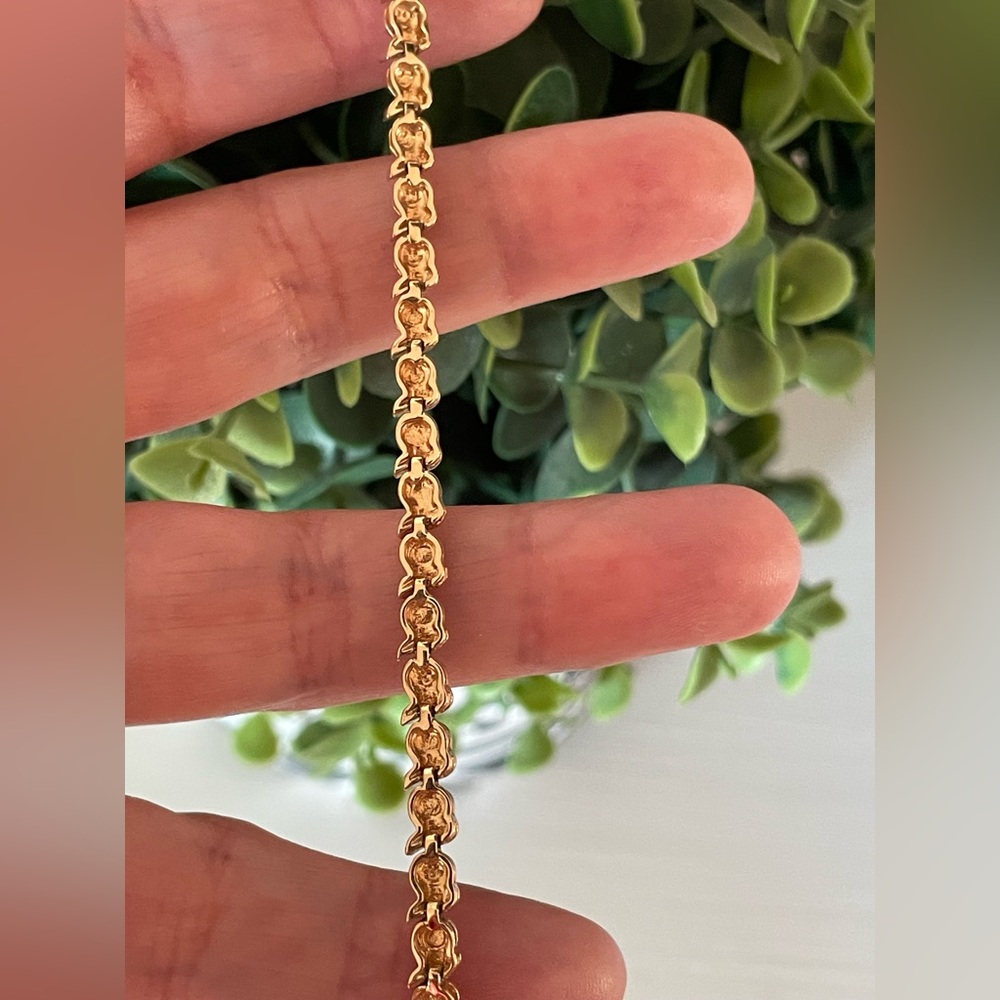 Ross Simons Illusion Gold Over Sterling Silver 7.5" Tennis Bracelet Star Charm - Picture 4 of 5